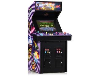 Numskull Quarter Arcades TMNT Turtles in Time Mini Arcade Édition Collector - Réplique en Bois Authentique à l'échelle 1/4, ROM Originale, Batterie Rechargeable et Haut-parleurs 3 W pour Les Amateurs