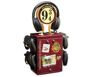 Numskull Support de Rangement et casier de Jeu Officiel Harry Potter Quai 9 ¾ - Peut contenir 10 Jeux/DVD, 4 manettes, Un Casque et des Accessoires - Organiseur Compact et résistant