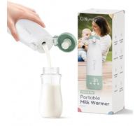 Numsy Heat & Go Chauffe-Biberon Portable - Chauffe-Biberon de Voyage | Avec Gourde Isotherme, Repas Chaud en 2-3 Minutes, jusqu'à 7 Biberons par Charge, Température 37-55°C et Minuterie