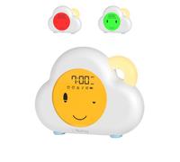 Numsy Lou Réveil Enfant Lumineux Jour Nuit - Éducateur de Sommeil | Réveil Enfant et Horloge à Code Couleur, Sons Apaisants, Veilleuse et Sécurité Enfant, Sans Fil et Rechargeable USB-C