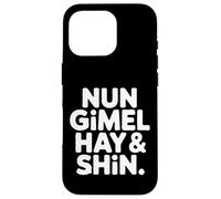 Nun Gimel Hay Shin Lettres Hébraïques Coque pour iPhone 16 Pro