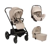 NUNA - Poussette Trio Mixx Next - Siege-auto Arra Flex - Nacelle Mixx Biscotti