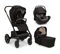 NUNA - Poussette Trio Mixx Next + Siège auto Arra Flex + Nacelle Mixx Next Caviar Caviar G