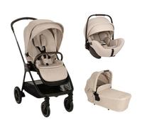 NUNA - Poussette Trio Triv Next + Siège auto Arra Flex + Nacelle Lytl Biscotti