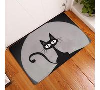Nunbee Paillasson Imprimé Animalier Designe Tapis de Sol antidérapant extérieur d'entrée Interieur Fibre de Coco Geek Chat Chouette cerf Multicolore, Comic-Tier5 50 * 80cm
