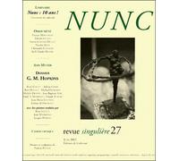 Nunc n°27 Dossier Gerard Manley Hopkins - Collectif - De Corlevour - broché - Revue