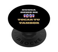 Nunca Dejes De Tocar Tu Tambor Orgullo Boricua Porto Rico PopSockets PopGrip Adhésif