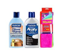 NUNCAS Crème Laiton & Cuivre + Crème AURY + Chiffon microfibre