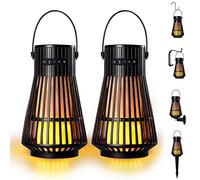 NUNET Lot de 2 haut-parleurs à flamme multilink 10 W - Bluetooth - Système de son surround - Synchronisation - Plusieurs haut-parleurs sans fil rechargeables - Lampe torche Tiki LED - Décoration pour