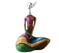 NUNETH Figurine De Femme Abstraite Artistique, Sculpture en Résine Moderne Colorée, Décor De Statue pour La Maison, Le Studio Ou La Galerie des Amateurs d'art. (B)