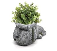 NUNETH Pot De Fleurs Intérieur, Île De Pâques Statue Décoratif Pot De Fleurs, 13x 20x 13cm (B)