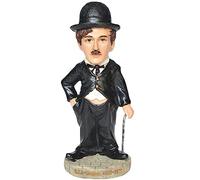 NUNETH Statue de Charlie Chaplin, sculpture de collection d'intérieur, figurines décoratives en résine, décorations de bureau, noir