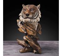 NUNETH Statues De Tête d'animal, Ornements De Décoration Intérieure, Figurines De Collection, Sculptures en Résine, Cadeaux d'affaires, Marron (Tigre)
