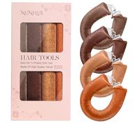 NUNFLUE Ensemble de boucles de nuit sans chaleur - Tiges à friser douces Jumbo pour dormir, sans dommages, tiges à friser en velours avec écharpe en soie, outils de coiffure non chauffants pour tous