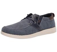Nunn Bush Homme Brewski Wallabee Canvas MOC Toe Bungee Slip-on Mocassin, Bleu Marine, 48 EU
