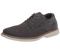 Nunn Bush Homme Otto Plain Toe Knit Oxford Lace Up with Lightweight Sole Tissu, Gris, 42.5 EU Large