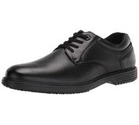 Nunn Bush Homme Wade Work Slip Resistant Plain Toe Oxford with Non Marking Outsole Tissu, Noir, 44 EU Large
