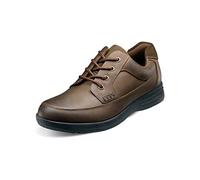 Nunn Bush Men's Cam MOC Toe Casual Lace-Up with Comfort Gel and Memory Foam, Brown Crazy Horse, 8 Wide