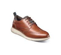 Nunn Bush Richelieu Richelieu Stance Wingtip pour Homme avec détails légers et Confortables à Lacets, Cognac, 43 EU