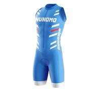 NUNOMO Combinaison de Triathlon pour Homme -Combinaison de Cyclisme pour Homme Léger sans Manches pour la Natation, Le Cyclisme, la Course à Pied - Séchage Rapide serré (TYP-3,XL)