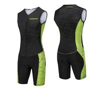 NUNOMO Femmes Haut de Gamme rembourré Triathlon Tri Suit Compression Duathlon Courir Costume de Peau Natation Cyclisme,Triathlon One Piece Aero Cycling Skinsuit (TYP-7,M)