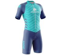 NUNOMO Homme Pro Trifonction Manches Courtes Sports de Plein Air Vêtements de Triathlon, pour Course À Pied, Natation,Séchage Rapide serré Cyclisme,Jersey Ensemble Body (TYPE-7,L)