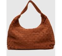 NÚNOO NÚNOO Brown Maxi Dandy Braided Suede Bag
