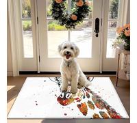 Nunubee Abstrait Aquarelle de Non-Glissement de Porte Tapis pour l'avant Entrée, Couloir, Cuisine - Absorbant l'Épreuve de la Poussière de l'Utilitaire de Tapis avec imprimé Coloré