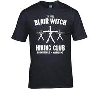 NUO YI JIA Inspired by The Blair Witch Project Hiking Club Mens T-Shirt Black M