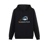 NUO YI JIA Men Subnautica Seamoth Hoodies Pullover Hooded with Drawstring Pockets Black S