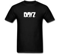 NUO YI JIA Men's Dayz Logo T-Shirt Short Sleeve Black XL