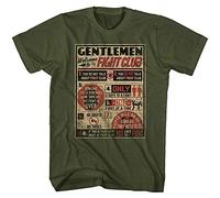 NUO YI JIA Opinh The Fight Club Movie T Shirt Brad Pitt Club Rules Army Green Cotton Green Green M