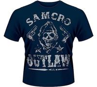 NUO YI JIA Samcro 'Outlaw' Men T-Shirt Navy Blue Navy Blue L