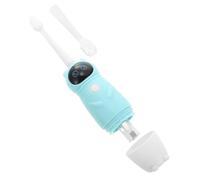 NUOBESTY 1 Ensemble Brosse à Dents Électrique Automatique pour Garçon Fille Âges Poils Souples Protecteurs Nettoyage du Tartre et Soins des Gencives Bleu avec Têtes Remplaçables