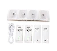 NUOBESTY 1 Ensemble Chargeur de Batterie à Slots Adaptateur Pratique avec Indicateur LED pour Manettes Accessoire de Recharge Sécurisé et Durable pour Chargement Simultané de Batteries