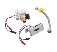 NUOBESTY 1 ensemble de chasse d'eau automatique pour urinoir - Valve de chasse d'eau à capteur sans contact, panneau électronique, électrovanne, dispositif de mains pour toilettes publiques ou