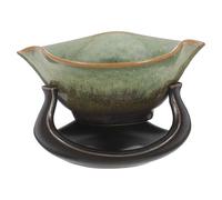 NUOBESTY 1 ensemble de filtres à thé en porcelaine : infuseur à thé en céramique, passoire, style Kung Fu chinois vintage, accessoires pour la maison