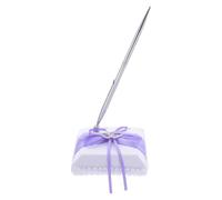 NUOBESTY 1 ensemble de stylos de mariage avec support pour livre d'or, signature en cœurs ornés - Stylos à bille de signature pour réception de fiançailles, cérémonie de remise de diplôme,