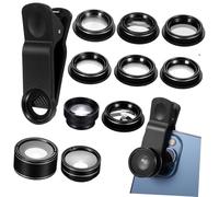 NUOBESTY 1 Ensemble Kit Objectifs pour Smartphone avec Lentilles Fisheye Angle Macro et Plus Facile à Transporter pour Photos et Amusantes