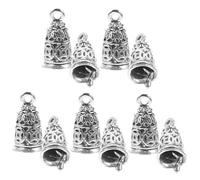 NUOBESTY 1 Ensemble Pendentif Cloche Bracelets Bijoux Charme Perles Pierres Précieuses Collier Décor De Cloche Suspendu Accessoires De Boucles D'oreilles Bricolage Alliage De Zinc 10pcs