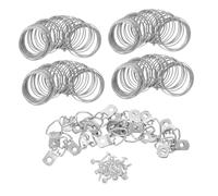 NUOBESTY 1 ensemble Support de Cadre Photo Métallique Ensemble de Crochets D Ring avec Vis et Câble Installation Facile pour Art Mural et Broderie Au Point de