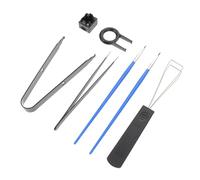 NUOBESTY 1 Ensemble Trousse D'outils Hydratante Module Aluminium Brosse Outil De Remplacement De Clavier Kit D'extraction De Clavier Dissolvant Acier Inoxydable Noir Couleur Aléatoire