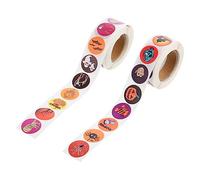 NUOBESTY 1 Jeu Autocollants D'halloween Autocollant Halloween Gommettes Halloween Jouets Bouffi Enfant Etiquette Autocollante Couvert Décor De Festival De Fête D'halloween 2rouleaux