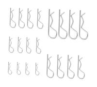 NUOBESTY 1 Jeu Épingle De Sûreté Attache Forme Acier Goupilles Fendues Métrique Pince À Cheveux Clip De Goupille Hairpin Clip Zingage Environnemental Silver 20 Pièces