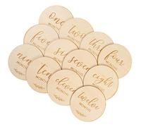 NUOBESTY 1 Jeu Photographier Les Copeaux De Bois Disques D'étape De Bébé Carte De Croissance Première Année Cartes D'étape De Bébé Commémorer Référencement Bébé Garçon En Bois