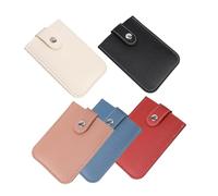 NUOBESTY 1 Jeu Titulaire De La Carte Card Sleeves Boites À Fiches Card Holder Range Carte Étui Carte Protecteurs Classeurs Organisateur De Cartes Organiseur De Cartes Coulissant PU 5 Pièces