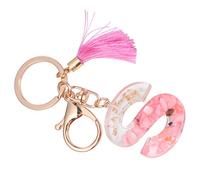 NUOBESTY 1 Pc D Porte-clés Initiale Porte-clés Alphabet En Résine Llaveros Para Mujer Lettres Porte-clés Ornement De Lettre Initiale Porte-clés Lettre a Les Amoureux à Main Matériel