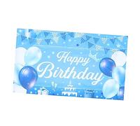 NUOBESTY 1 Pièce Bannière Décorative Anniversaire Arrière Plan Thématique Bleu et Blanc pour Fête Décoration Murale Pratique et Accessoire pour Photographie et Ambiance de Fête