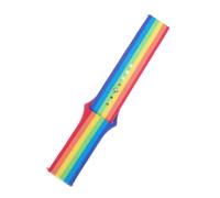 NUOBESTY 1 Pièce Bracelet de Montre Silicone Rainbow pour Remplacement Durable et Étanche Ajustable Compatible avec