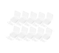 NUOBESTY 10 Boîtes Lot Boîtes Bouchons Oreilles Silicone Transparent Embouts Souples de Sécurité pour Boucles Oreilles Clous Crochets et Créoles Accessoires de Remplacement DIY
